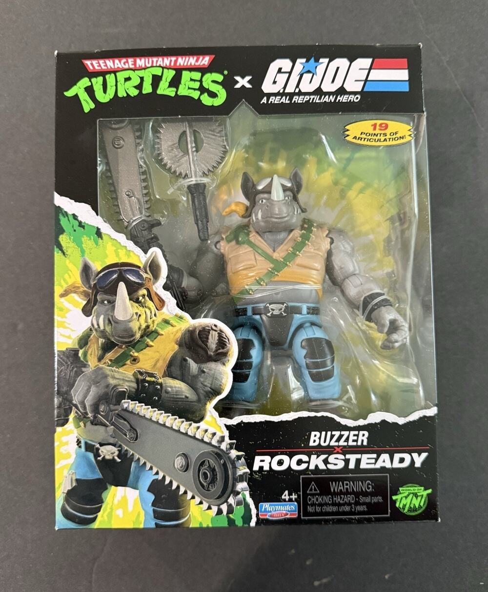 TMNT X G.I. JOE Buzzer Rocksteady Sealed 2026 NEW Original Sealed Package